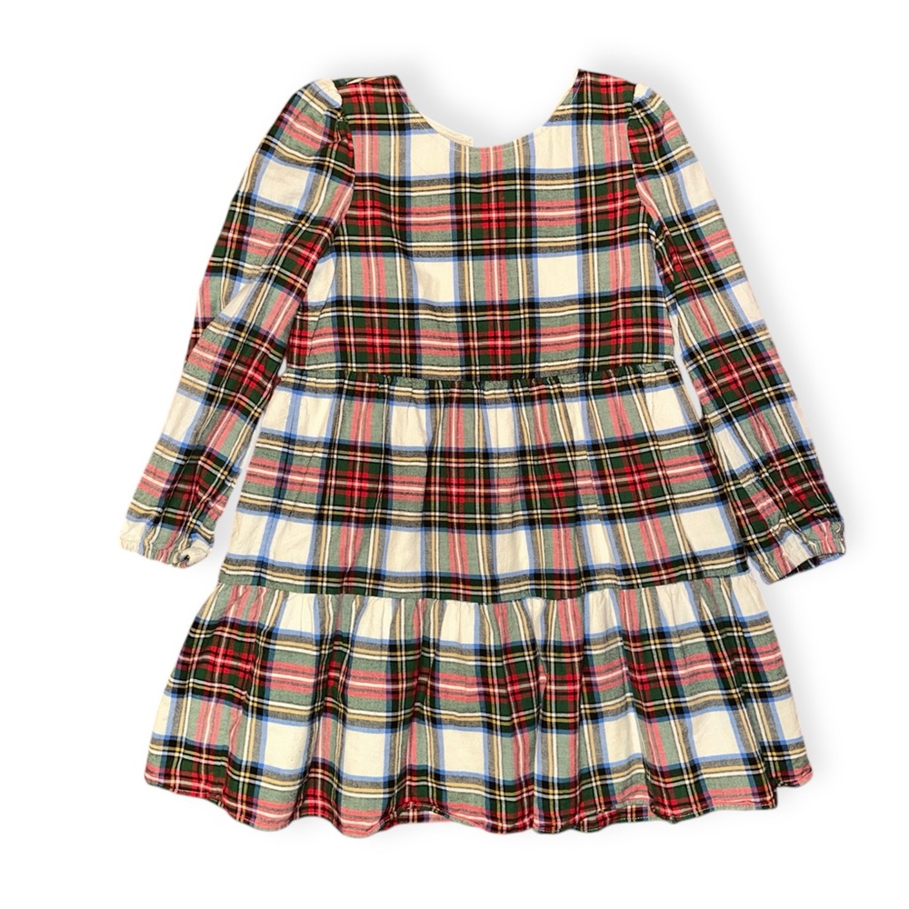 Girls Cotton Plaid Cotton Lined Dresss